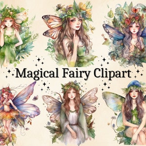 21 PNG Watercolor Fairy Clipart, Fairy Flower Clip Art, Fairies, Fantasy Art, Fairy Tale, Floral Fairies, Fairy Wings, Magical Fairy Clipart