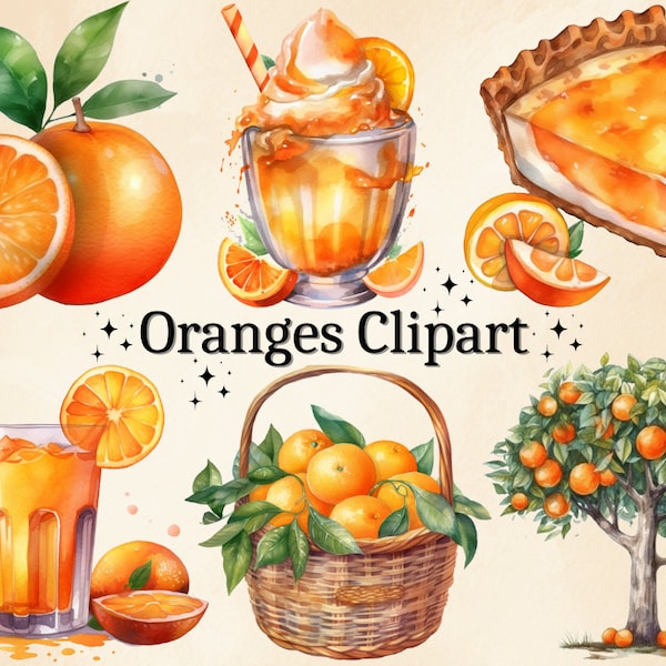 24 PNG Watercolor Oranges Clipart, Summer Oranges Clip Art, Citrus Oranges, Orange Cake, Tree Oranges Clipart, Orange Juice, Orange Pie Art