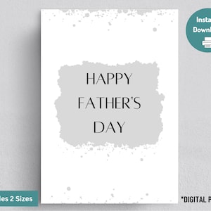 Biglietto stampabile per la festa del papà, biglietto per la felice festa del papà, biglietto per papà, patrigno, nonno, zio, biglietto di auguri vuoto, regalo per la festa del papà