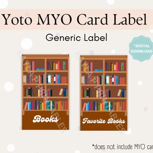 Yoto MYO Card Label Printable, Machen Sie Ihre eigenen Kartenetiketten, bereit zum Drucken, Generisch, Kinder Yoto, Sofort-Download, DIY-Aufkleber, Buch, Bibliothek