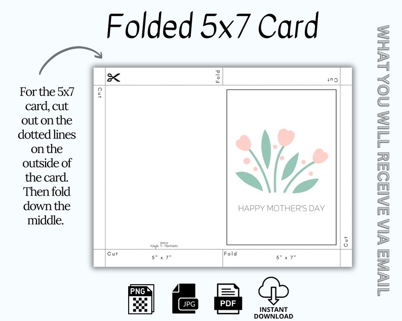 Floral Mother’s Day Card, Printable Mother’s Day Card, Mothers Day Card ...