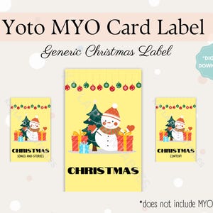 Etiqueta de tarjeta Yoto MYO imprimible, crea tu propia tarjeta Etiquetas Yoto, listas para imprimir Navidad, vacaciones, niños Yoto, descarga instantánea, calcomanía DIY