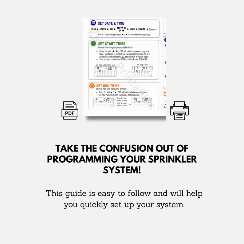 Hunter X2 Kurzanleitung - Printable | Sprinklerregler Handbuch | Fehlersuche PDF | Sofort Download Bild 5