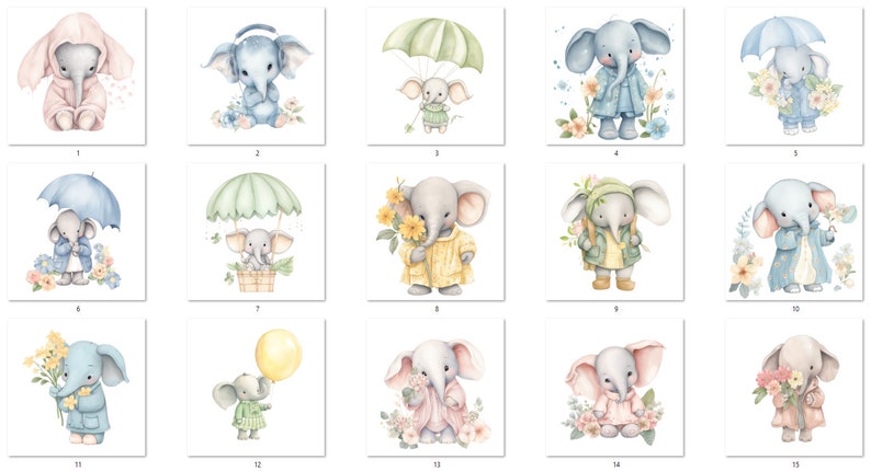 Adorable Elephant : 26 PNG of Cute Elephant Cliparts, Commercial Use ...