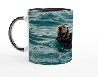 Alaska Sea Otter Coffee Mug | Coffee Cup | Alaskan Sea Otter | Alaska Photography