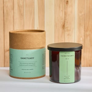 Sanctuary Soy Candle – Tranquil Palo Santo, Moss, and Bergamot Blend | Meet Haus