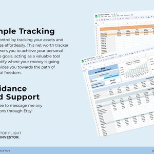 Net Worth Tracker Spreadsheet Template for Google Sheets, Net Worth ...