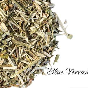 Chá de ervas orgânicas de verbena azul, incenso, remédios, natural, folha de ervas, presente de bruxaria metafísica espiritual