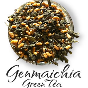 Genmaicha Green Tea Organic, Artisan Handmade Tea, Vegan Health, Herbal Tea, Weight  Management, Healthy Food, all Organic Herbal Recipe