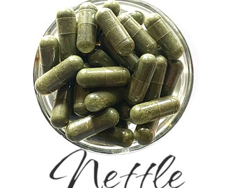Nettle Leaf Capsules: Artisan Handmade Herbal Supplement, Vegan