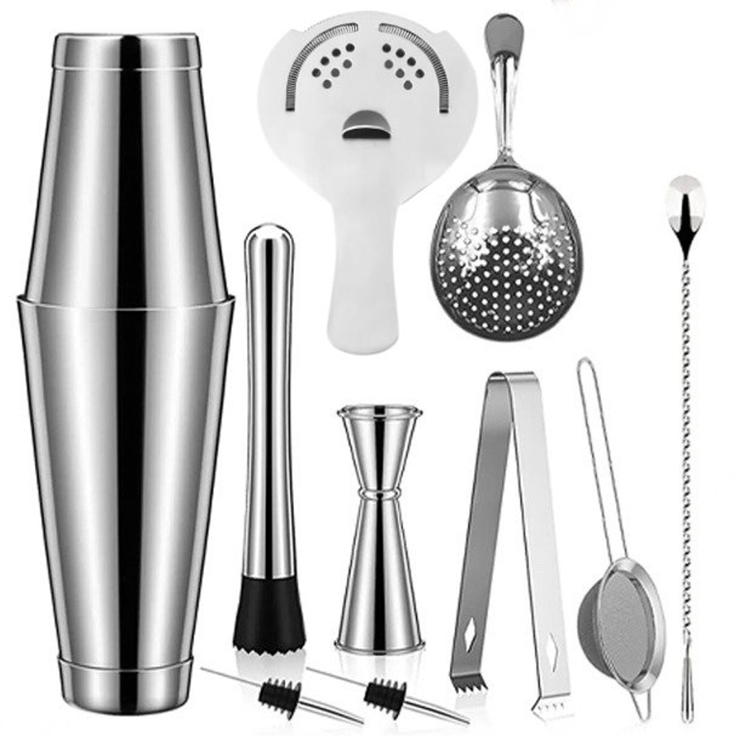Decorke 10 Piece Cocktail Shaker Kit Stainless Steel Cocktail Shaker