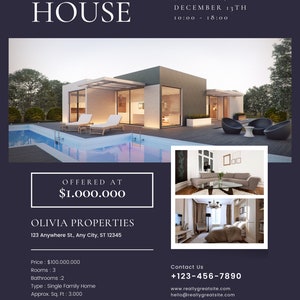 Template Open House Invitation Home Information