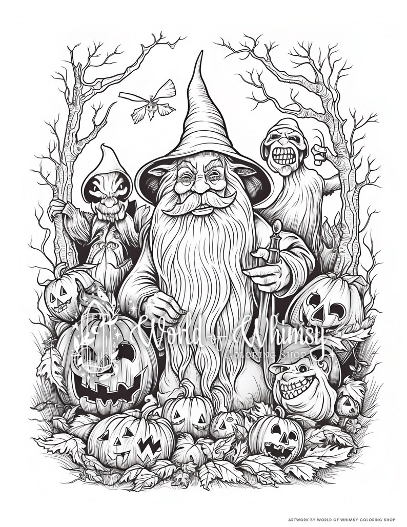 25 Halloween Gnomes Coloring Pages - Il 794xN.5360168241 P060 