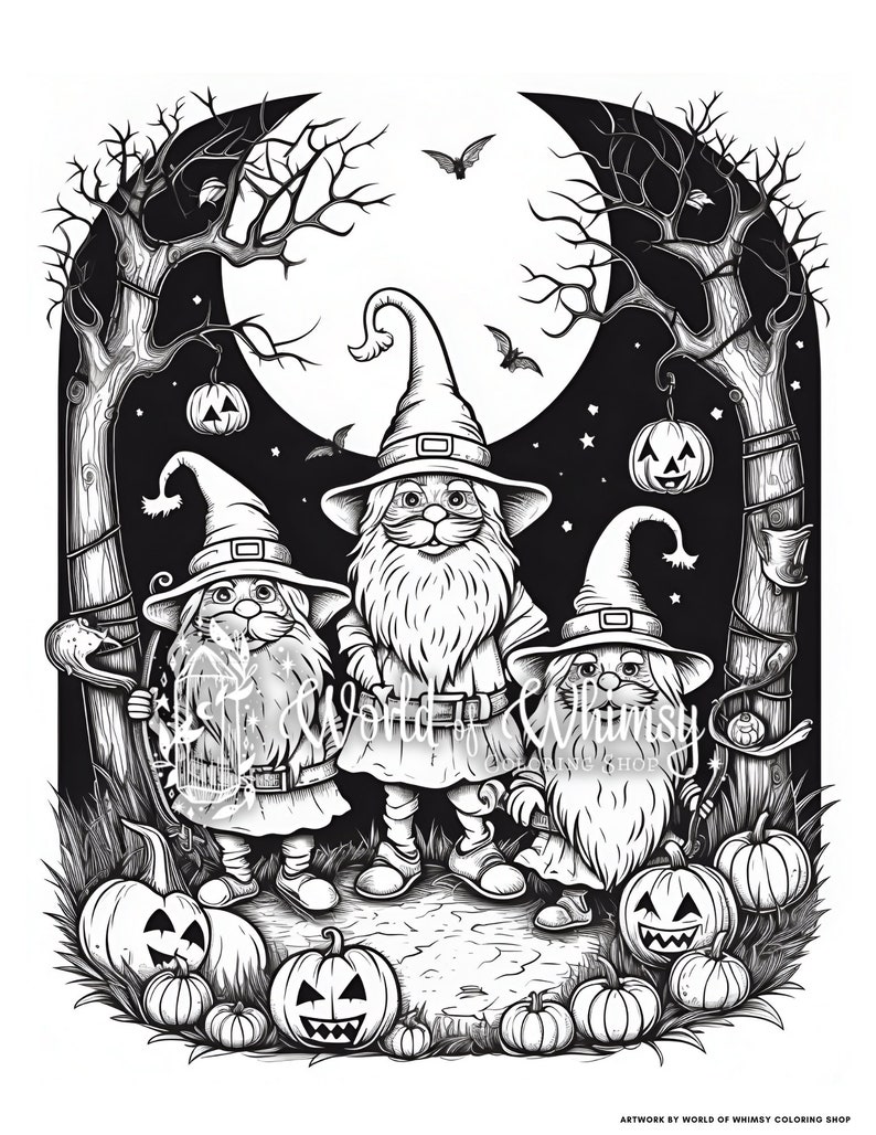 25 Halloween Gnomes Coloring Pages - Il 794xN.5312005884 7jkn 