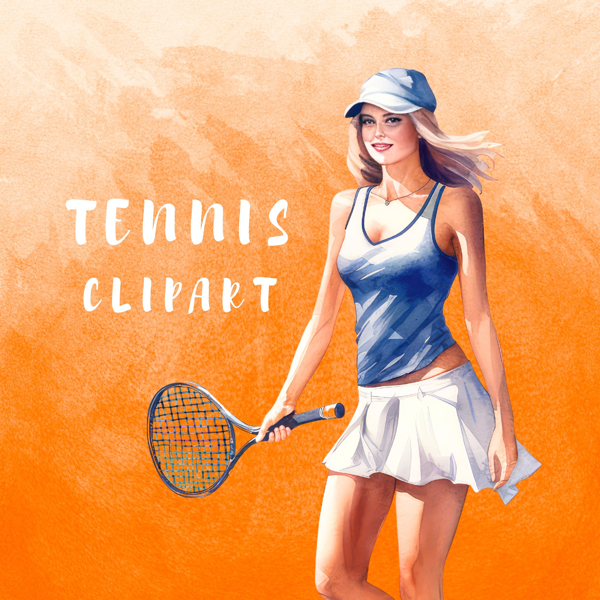 Tennis Set, Tennis Clipart Bundle, Vintage Tennis, Tennis Balls, Tennis