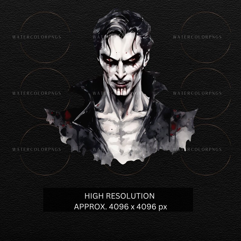 Gothic Vampires, Vampire Clipart, Clipart Bundle, Halloween Vampires