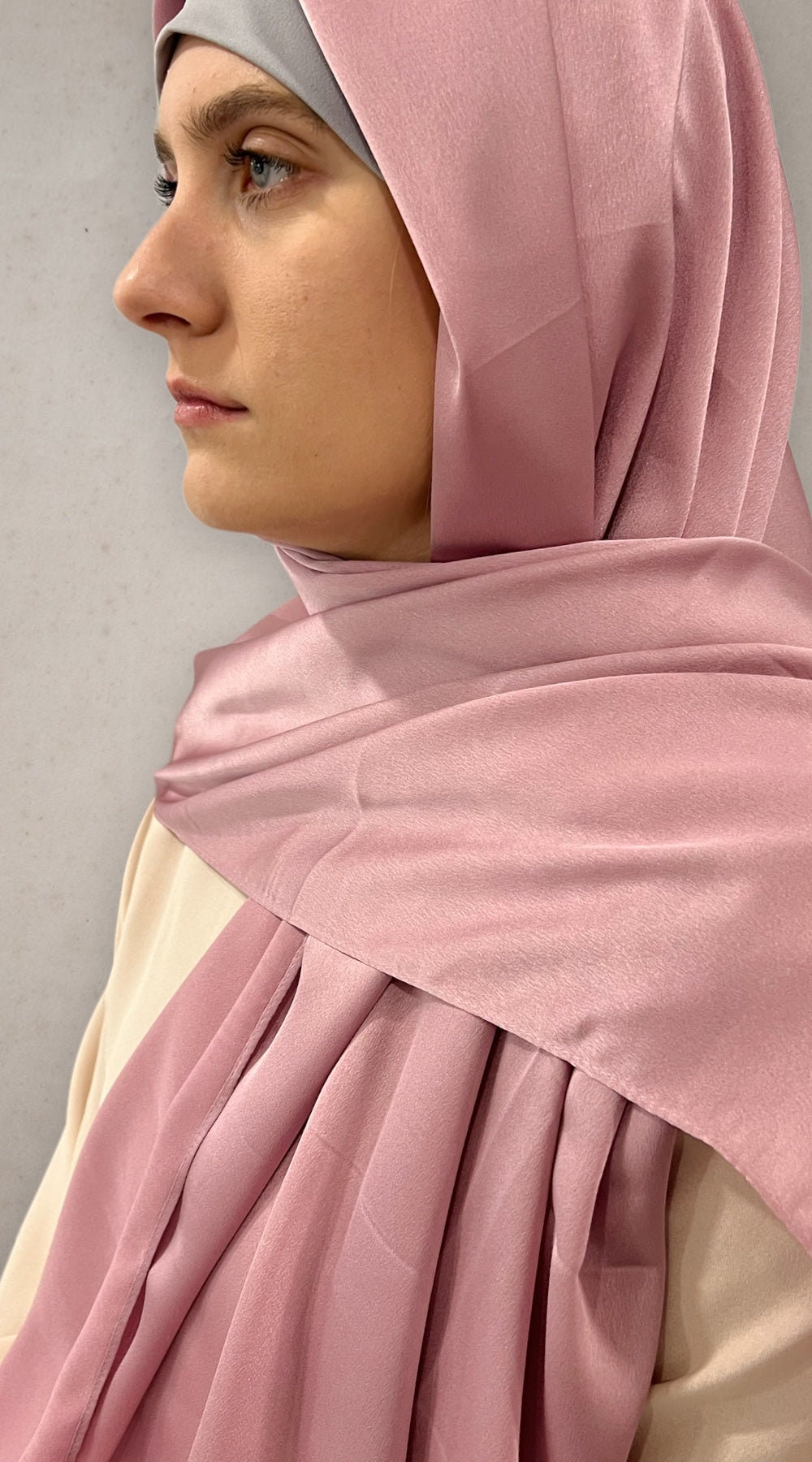 Rose Pink 2 Bubble Satin Hijab main image 1