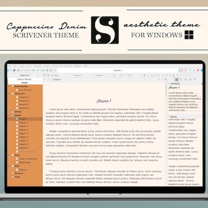 Scrivener Aesthetic Theme for Windows | Cappuccino Denim