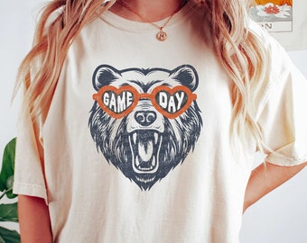 Chicago Bears Game Day T-shirt, Retro Inspired Bears Mascot T-shirt, Chicago Bears Fan Unisex T-shirt, Chicago Bears Gift T-shirt