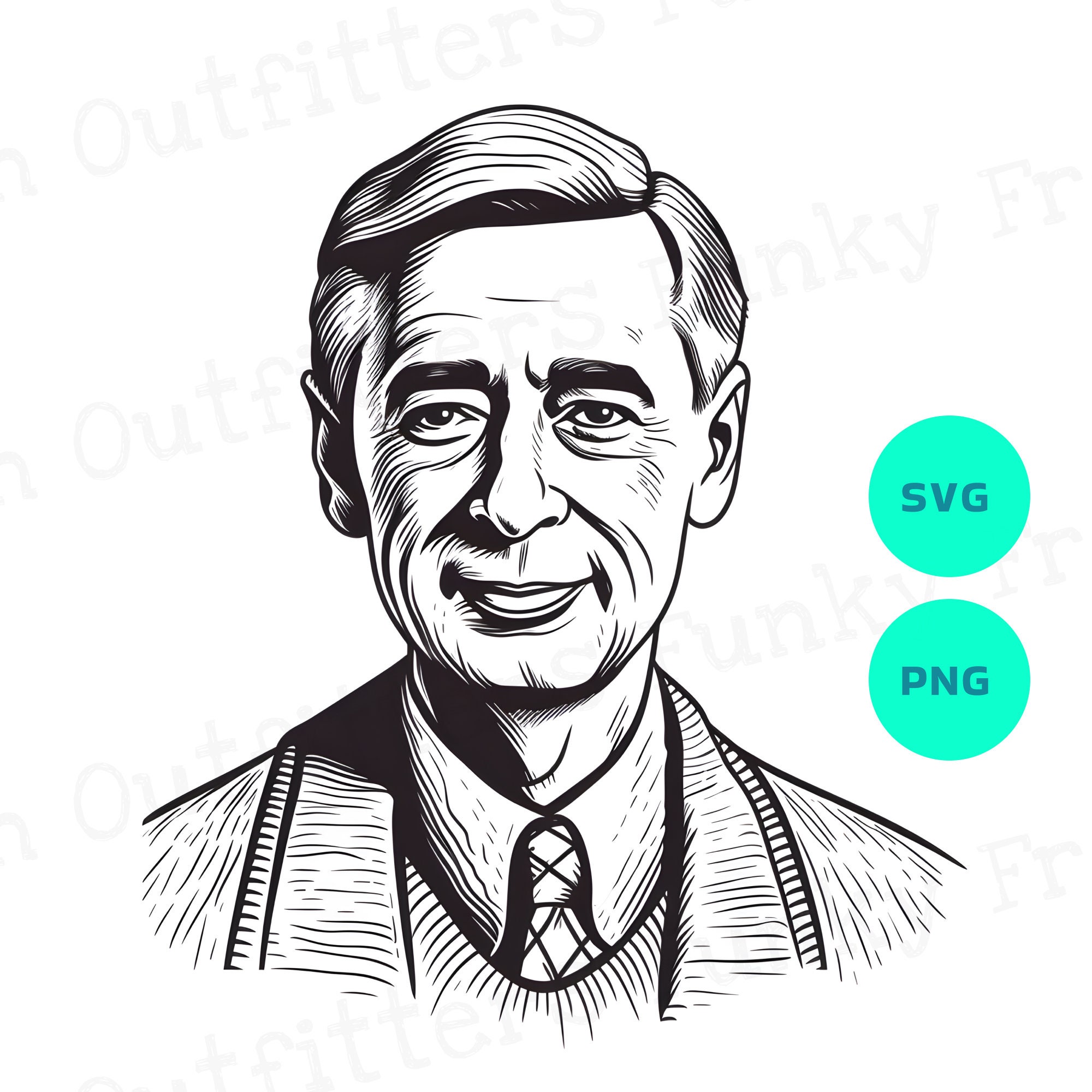 Mr Rogers SVG PNG, Mister Rogers Neighborhood, Mr Rogers Svg Png for