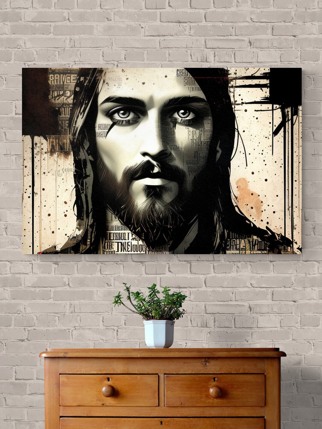 Modern Art Jesus Poster Jesus Wall Art Modern Jesus Wall Decor Christ