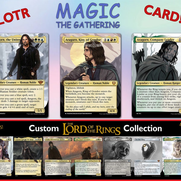 LOTR Magic The Gathering Card (Physical + Digital) Lord of the Rings MTG Trading Card Gift