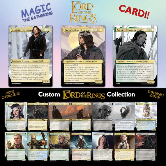 LOTR Magic the Gathering Card (physical + Digital) Lord of the Rings MTG  Trading Card Gift - Etsy