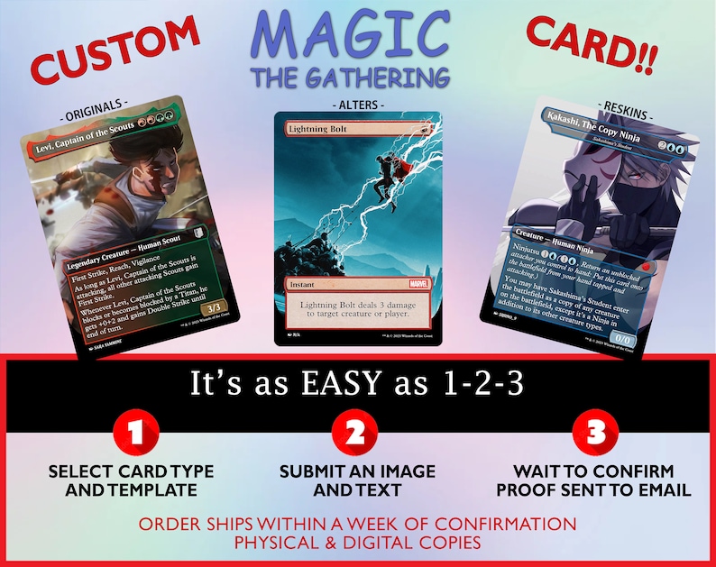 Custom Magic the Gathering Card physical Digital Personalized MTG