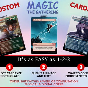Custom Magic The Gathering Card (Physical + Digital) Personalized MTG Trading Card Gift.