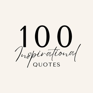 100 modèles de citations inspirantes pour les médias sociaux | Pack de citations Instagram modifiables | Graphiques de motivation | Téléchargement numérique Personnalisable