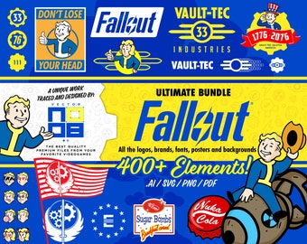 Fallout Ultimate Bundle Digital Files / DIY fallout gifts and merchandise / Illustrator, Cricut, PS5 / Xbox Prime Video Customization Design