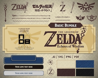 The Legend of Zelda Echoes of Wisdom Basic Bundle / SVG Bundle / Nintendo / Cricut SVG / Brand / Princess Zelda / Custom Design / Fan Made