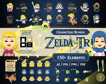 The Legend of Zelda Echoes of Wisdom Characters Bundle / Princess Zelda and Tri / Cricut SVG / Brand / Nintendo / Custom Design / Fan Made
