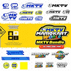 Mario Kart World MK Television Bundle / MKW / Prezent DIY / Illustrator / Cricut / Nintendo Switch 2 / Projektowanie personalizacji / Super Mario / mktv