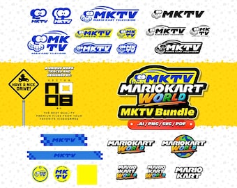 Mario Kart World MK Television Bundle / MKW / DIY gift / Illustrator / Cricut /Nintendo Switch 2 / Customization Design / Super Mario / mktv