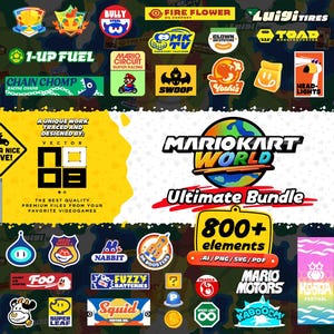 Mario Kart World Ultimate Bundle / MKW / DIY-Geschenke / Illustrator / Cricut / Nintendo Switch 2 / Individualisierungsdesign / Super Mario /