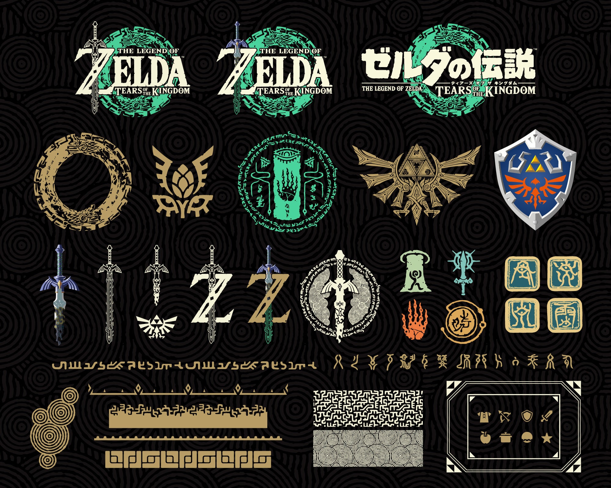 Icon elements inspired by The Legend of Zelda: Tears of the