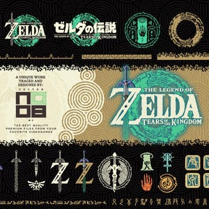 The Legend of Zelda Tears of the Kingdom / Nintendo / Cricut SVG / Branding / Princesa Zelda / Design personalizado / Fan Made / Logotipo