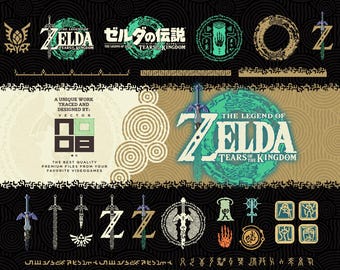 The Legend of Zelda Tears of the Kingdom / Nintendo / Cricut SVG / Branding / Princess Zelda / Custom Design / Fan Made / Logo