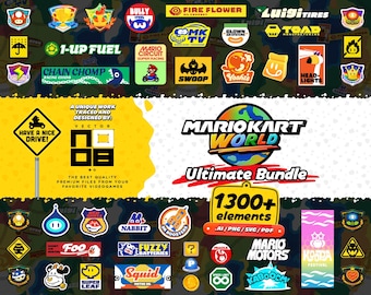 Mario Kart World Ultimate Bundle / MKW / DIY gifts / Illustrator / Cricut /Nintendo Switch 2 / Customization Design / Super Mario /