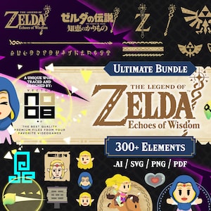 The Legend of Zelda Echoes of Wisdom Ultimate Bundle / Nintendo / Cricut SVG / Branding / Princesa Zelda / Design personalizado / Feito por fãs