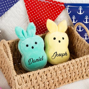 Personalized Plush Bunny Coin Purse, Custom Name Easter Gift