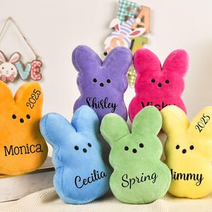 Hase Peep personalisiert, Peep Hase Plüschtier mit Name, Osterkorb Artikel, Peep Plüsch für Kinder, Gehäkelte Osterhasen, Ostergeschenke