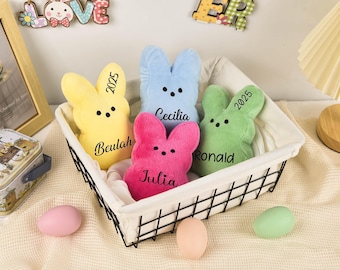 Personalized Easter Peeps Bunny Plush: Easter Basket Stuffer