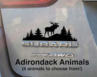 Pegatinas de animales de Adirondack / Calcomanía para parachoques de criaturas del bosque / Calcomanía de vinilo