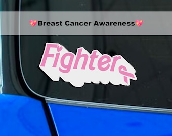 Luchador / Concientización sobre el cáncer de mama Pegatina