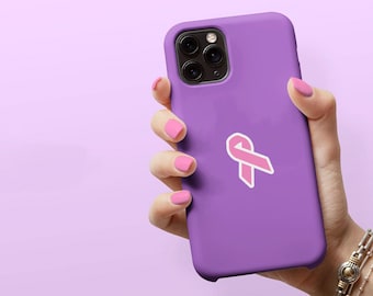 Cinta contra el cáncer de mama / Juego de 5 pegatinas / Calcomanía de vinilo pequeña