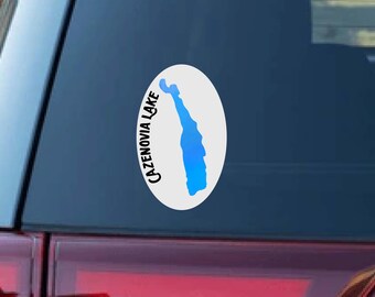 Pegatina del lago Cazenovia / Pegatina de vinilo