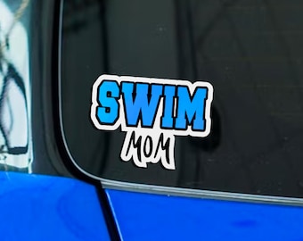 Pegatina SWIM MOM / Pegatina de vinilo para coche de natación