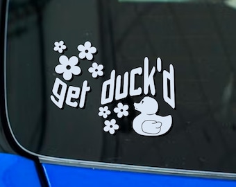 ¡Consigue el pato! / Vinilo adhesivo para ventana / Patitos de goma